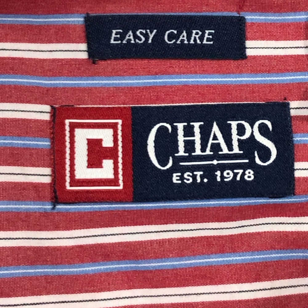 🔵2/$20 CHAPS Ralph Lauren Men’s Button Shirt Sz L - Picture 4 of 8